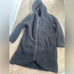 black sherpa coat